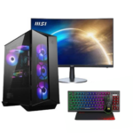 Vengeance Fusion MSI Edition Ryzen 5-5600/ 32GB/ 1TB SSD/RTX 4060 Ti 8GB/ No OS Gaming PC + MSI 24'' Pro MP242C - Curved