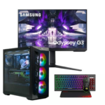 Vengeance MasterBox Edition-R2 Ryzen 9-5900X/ 32GB/ 1TB SSD/RTX 4060 8GB/ No OS Gaming PC + Samsung Odyssey G32A VA Gaming Monitor 24″