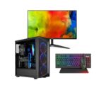 Vengeance Guardian-X10 Cooler Master Edition Ryzen 5-4500/ 16GB DDR4/ 512GB SSD/RX 550 4GB/ No OS Gaming PC + AOC 23.6" 24B1H