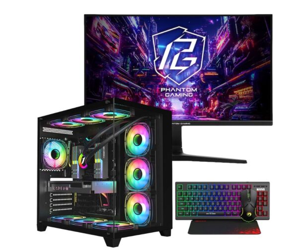 Vengeance Gotham-V69 Ryzen 5-5500/ 32GB DDR4 / 512GB SSD /RTX 4060 8GB/ No OS Gaming PC + ASRock PG25FFT IPS Gaming Monitor 24.5″ FHD