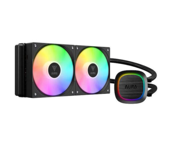 Gamdias AURA GL240 V2 Υδρόψυξη Επεξεργαστή Διπλού Ανεμιστήρα 120mm για Socket AM4/AM5/1700/1200/115x με ARGB Φωτισμό