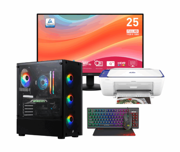 Vengeance Infinity-E8 AMD Athlon-3000G/ 8GB/ 240GB SSD/ No OS Gaming PC + MSI Pro MP252L monitor (24,5") + HP DeskJet 2821e