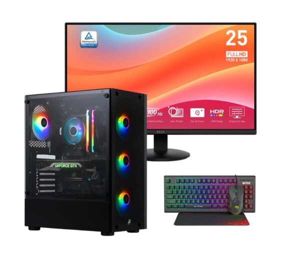 Vengeance Infinity-E5 AMD Athlon-3000G/ 8GB/ 240GB SSD/ No OS Gaming PC + MSI Pro MP252L monitor (24,5")