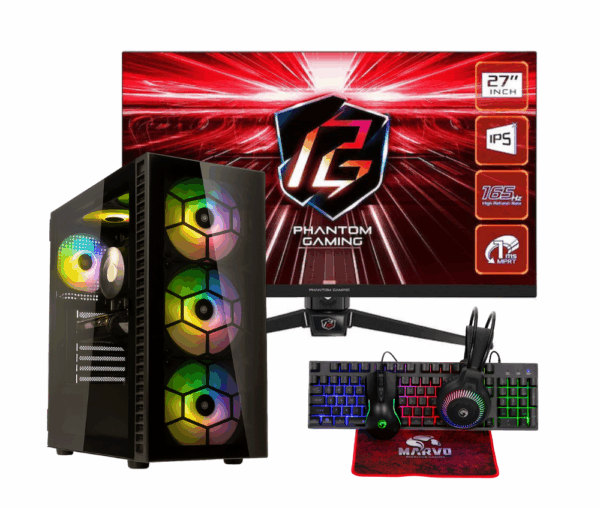 Vengeance Overlord-V22 Ryzen 7-5700X/ 32GB/ 1TB SSD/ RΤX 5060 8GB / No OS Gaming PC + ASRock PG27FF1A IPS HDR Gaming Monitor 27"
