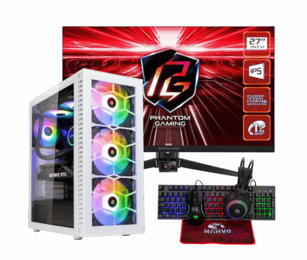 Vengeance Hydra-V52 Ryzen 7-5700X/ 32GB/ 1TB SSD/ RΤX 5060 8GB / No OS Gaming PC + ASRock PG27FF1A IPS HDR Gaming Monitor 27"