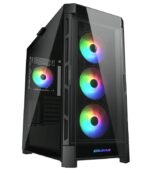 CC-COUGAR Case DUOFACE PRO RGB Tempered Glass MiddlePlus ATX Black (4x120mm ARGB fans preinstalled, 2 Front Panels)