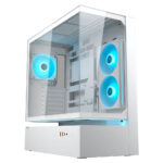 CC-COUGAR Case CFV235 Tempered Glass Middle ATX White (1x240mm , 1x 120mm ARGB fans preinstalled)