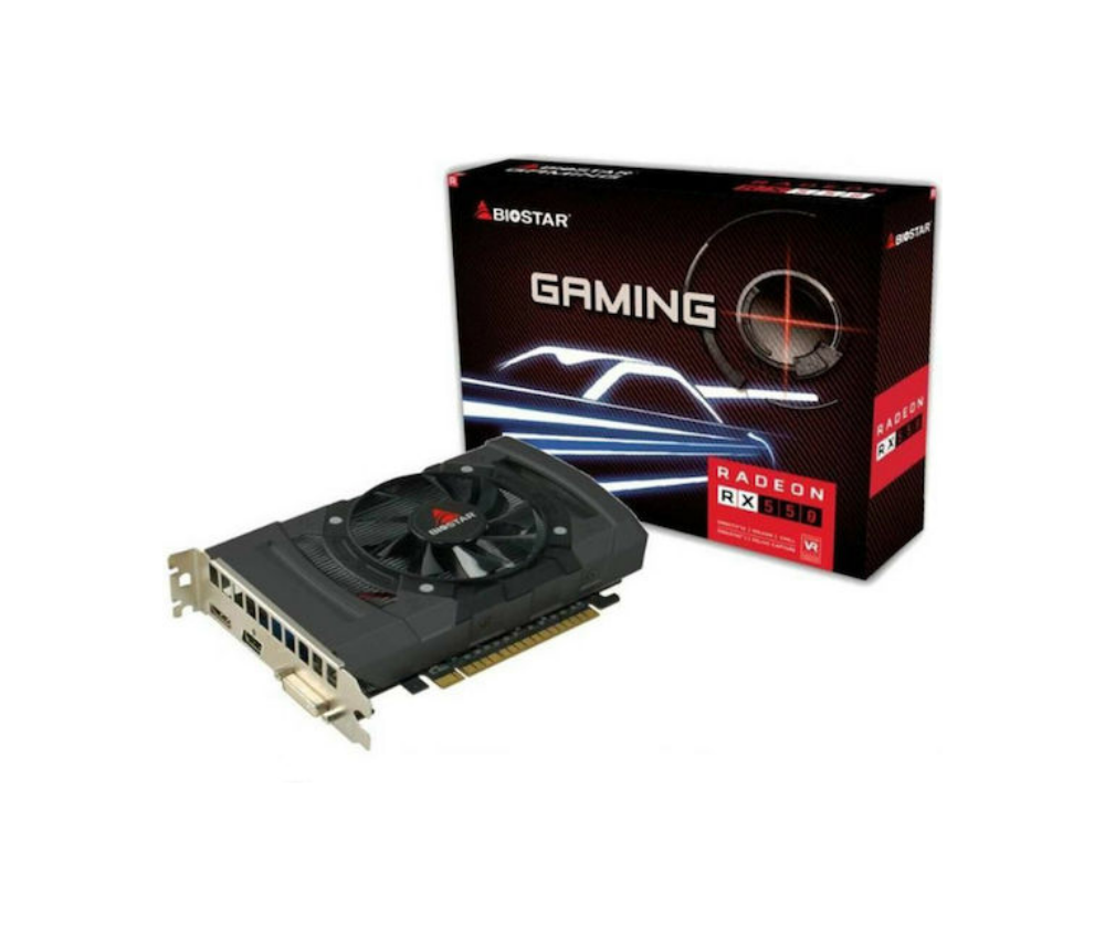 Biostar Radeon RX 550 4GB GDDR5 Gaming Κάρτα Γραφικών Biostar Radeon RX 550 4GB GDDR5 Gaming Κάρτα Γραφικών - Image 1