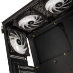 Kolink Observatory HF Glass ARGB Midi Tower Case - Black (with 6 ARGB fans - 3x140mm & 3x120mm) - Image 4
