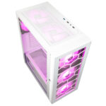 Kolink Observatory HF Glass ARGB Midi Tower Case - White (with 6 ARGB fans - 3x140mm & 3x120mm ) - Image 2