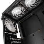 Kolink Observatory MX Mesh ARGB Midi Tower Case - Black (with 5 ARGB fans - 2x140mm & 3x120mm) - Image 3