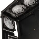Kolink Observatory HF Plus Mesh ARGB PWM Midi Tower Case Black with 6x ARGB PWM Fans (5x140mm 1x120) - Image 3