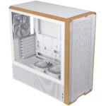 Lian Li LANCOOL 217 White - Wood Accent - ATX PC Case (5 FANS) 2 x 170mm, 1 x 140mm & 2 x 120mm PWM - Image 2