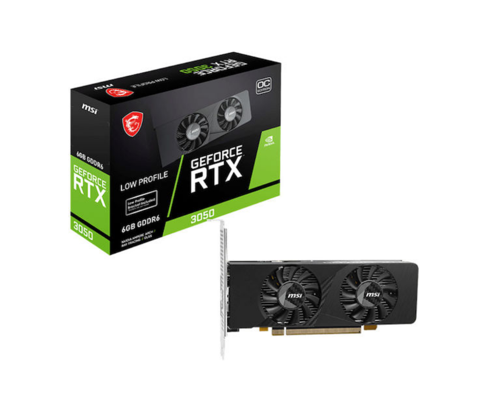 MSI GeForce RTX 3050 6GB GDDR6 LP E 6G OC Κάρτα Γραφικών MSI GeForce RTX 3050 6GB GDDR6 LP E 6G OC Κάρτα Γραφικών - Image 1