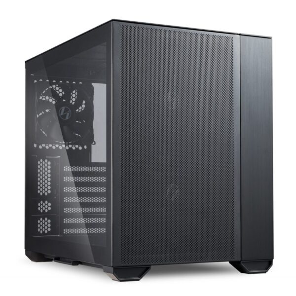 Lian Li O11 AIR MINI Black PC Case ATX / M-ATX with 3 standard Fans (front 120mmx2, rear 120mmx1) Me