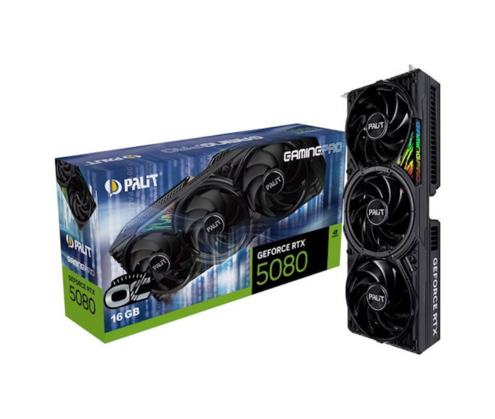 Palit GeForce RTX 5080 16GB GDDR7 GamingPro OC Κάρτα Γραφικών Palit GeForce RTX 5080 16GB GDDR7 GamingPro OC Κάρτα Γραφικών - Image 1