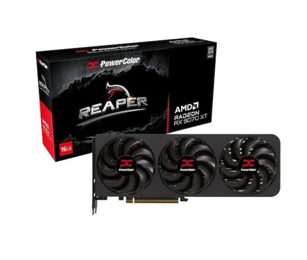 PowerColor Radeon RX 9070 XT 16GB GDDR6 Reaper Κάρτα Γραφικών PowerColor Radeon RX 9070 XT 16GB GDDR6 Reaper Κάρτα Γραφικών - Image 1