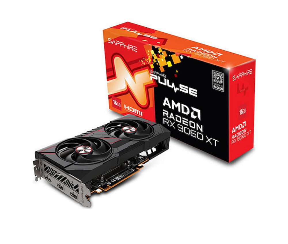 Sapphire Radeon RX 9060 XT 16GB GDDR6 Pulse Κάρτα Γραφικών Sapphire Radeon RX 9060 XT 16GB GDDR6 Pulse Κάρτα Γραφικών - Image 1