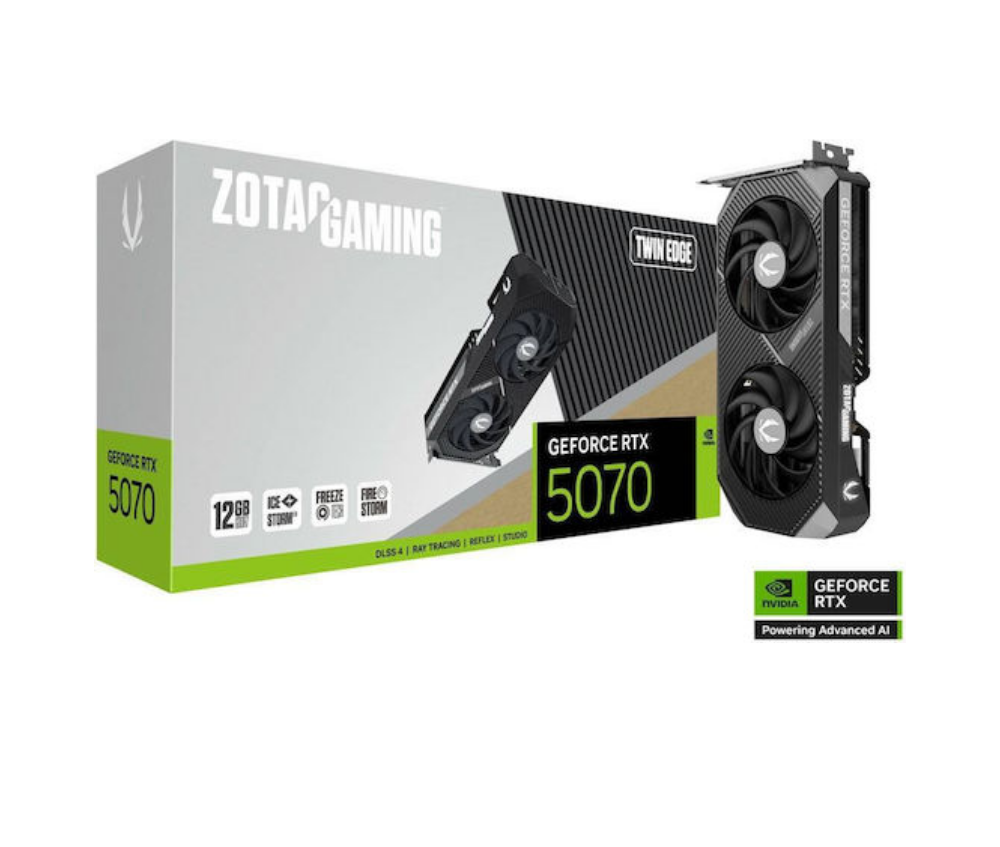 Zotac GeForce RTX 5070 12GB GDDR7 Twin Edge Κάρτα Γραφικών Zotac GeForce RTX 5070 12GB GDDR7 Twin Edge Κάρτα Γραφικών - Image 1