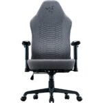 Razer ISKUR V2 X – Light Gray – Gaming Chair – Lumbar Curve – Plus Fabric - Image 2