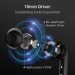 QCY T13 ANC Black - TWS 10mm Dynamic Driver, 4-mic 28dB ANC, Bluetooth 5.3, 7hr-30hr, 75ms latency - Image 3