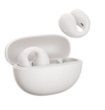 QCY Crossky C10 White Open Ear TPU Earclip, IPX5 Call Noise Reduction BT 5.4 Earbuds 30h