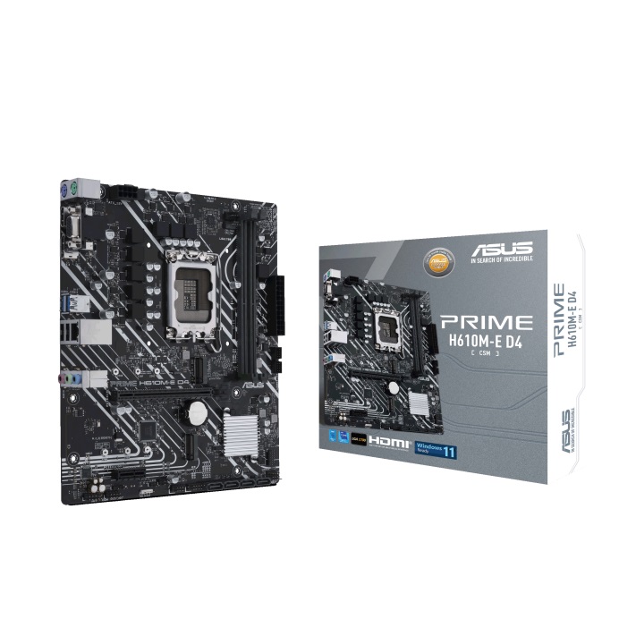 207-05-ASMPH61ME2 ASUS MOTHERBOARD PRIME H610M-E D4-CSM 1700, DDR4, MATX - Image 1
