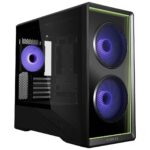 Lian Li Vector V150 Black - w/ 3 x ARGB Fans + Hub - Infinity Mirror - Micro-ATX, Mini-ITX PC Case