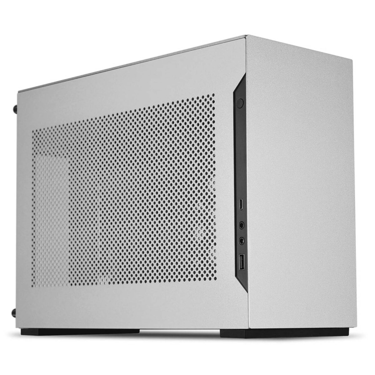 GELI-993_aab85000579aa2626695bf6b8986519c8fc81d26 Lian Li A4-H2O PCIe 5 Silver - Mini-ITX PC Gaming Case - GPU Clearance 322 mm - Aluminum - SFX PSU - Image 1