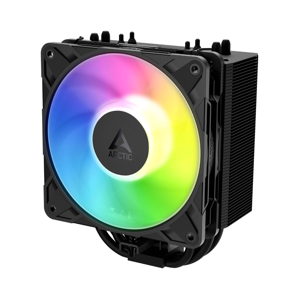 Freezer_36-S_A-RGB_Black_rainbow_g00-Custom ARCTIC Freezer 36-S A-RGB (Black) - Direct Touch CPU Cooler Intel/AMD 12cm Pressure Optimized - Image 1