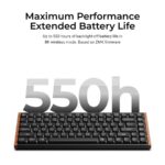 Keychron K3 Ultra (K3U-H1) QMK 8K Wireless Mechanical Keyboard Red Switch Low Profile Wood Frame 75% - Image 4