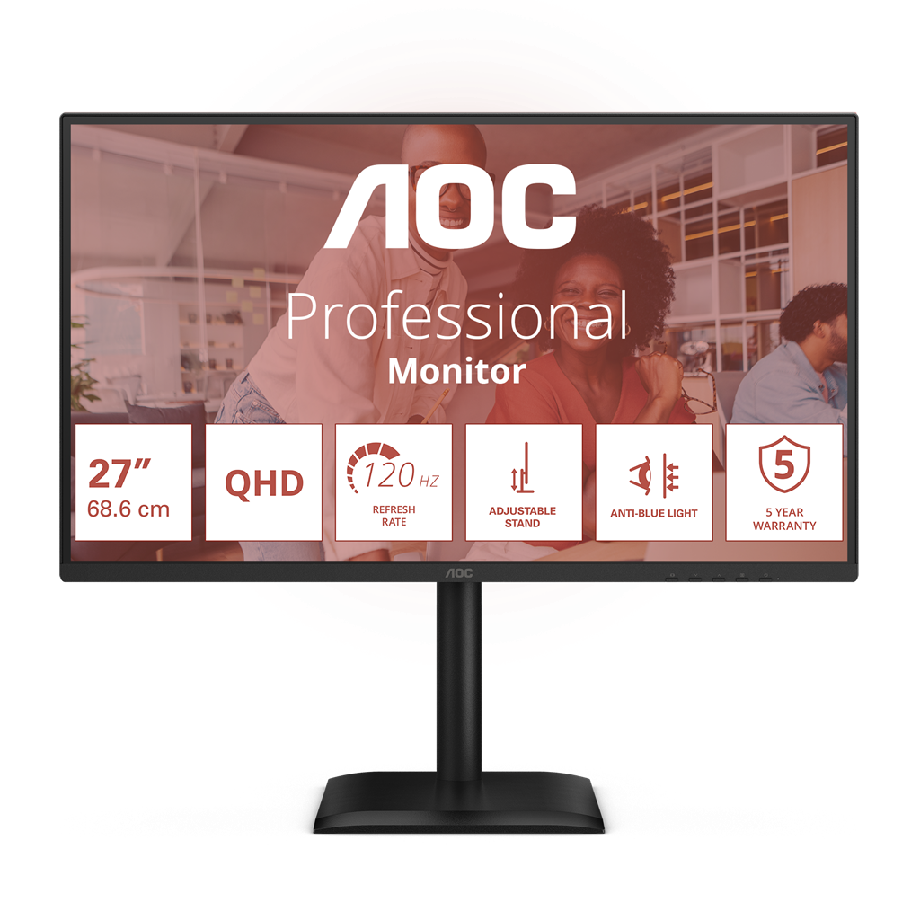 product-816264-main AOC Q27E4U Monitor 27" QHD 2560x1440 - Image 1